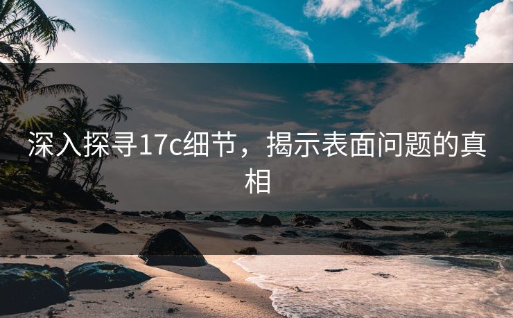 深入探寻17c细节,揭示表面问题的真相 深入探寻17c细节,揭示表面问题的真相