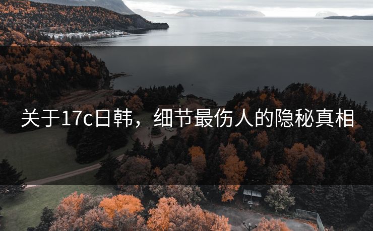 关于17c日韩,细节最伤人的隐秘真相 关于17c日韩,细节最伤人的隐秘真相